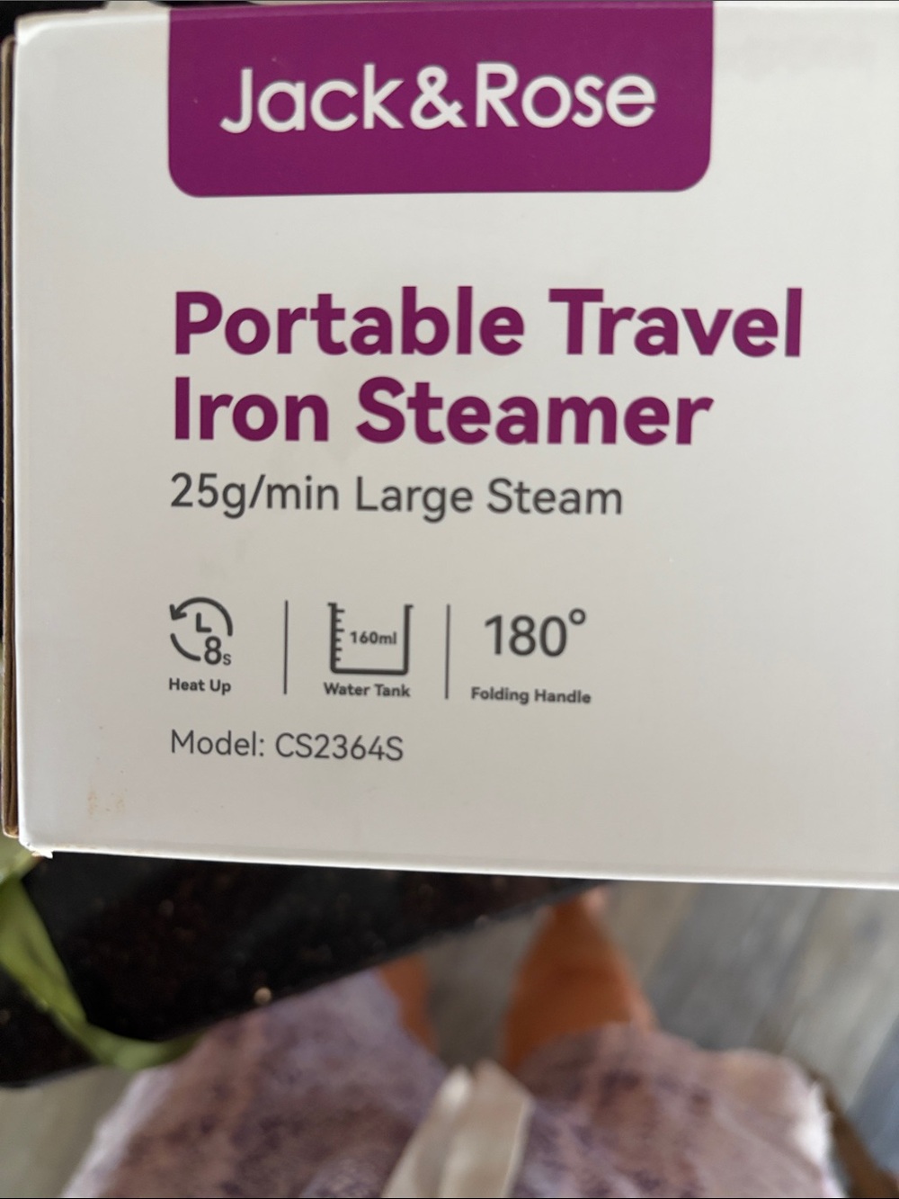 Portable Travel Iron Steamer - Purple